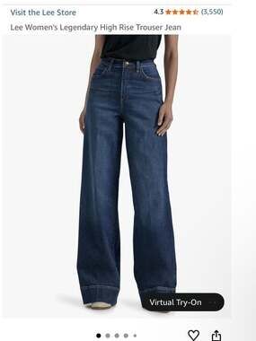 Lee Women's Wide Leg Jeans in Dark Blue